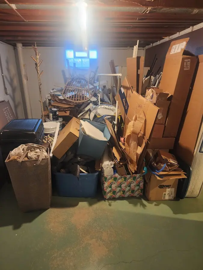 Roll-off dumpster container at job site for 4 Yard Dumpster Rental in Newmarket